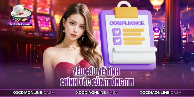 Yêu cầu về tính chính xác của thông tin